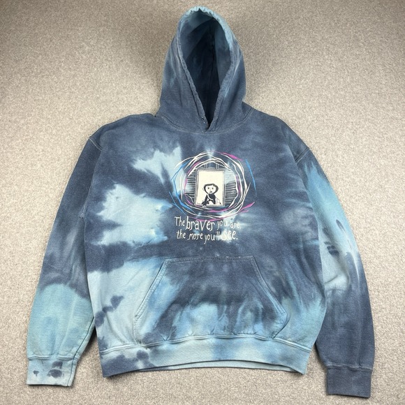 Laika Coraline Other - Coraline Hoodie Mens Large Braver Tunnel Blue Tie Dye Laika Hot Topic Kidcore